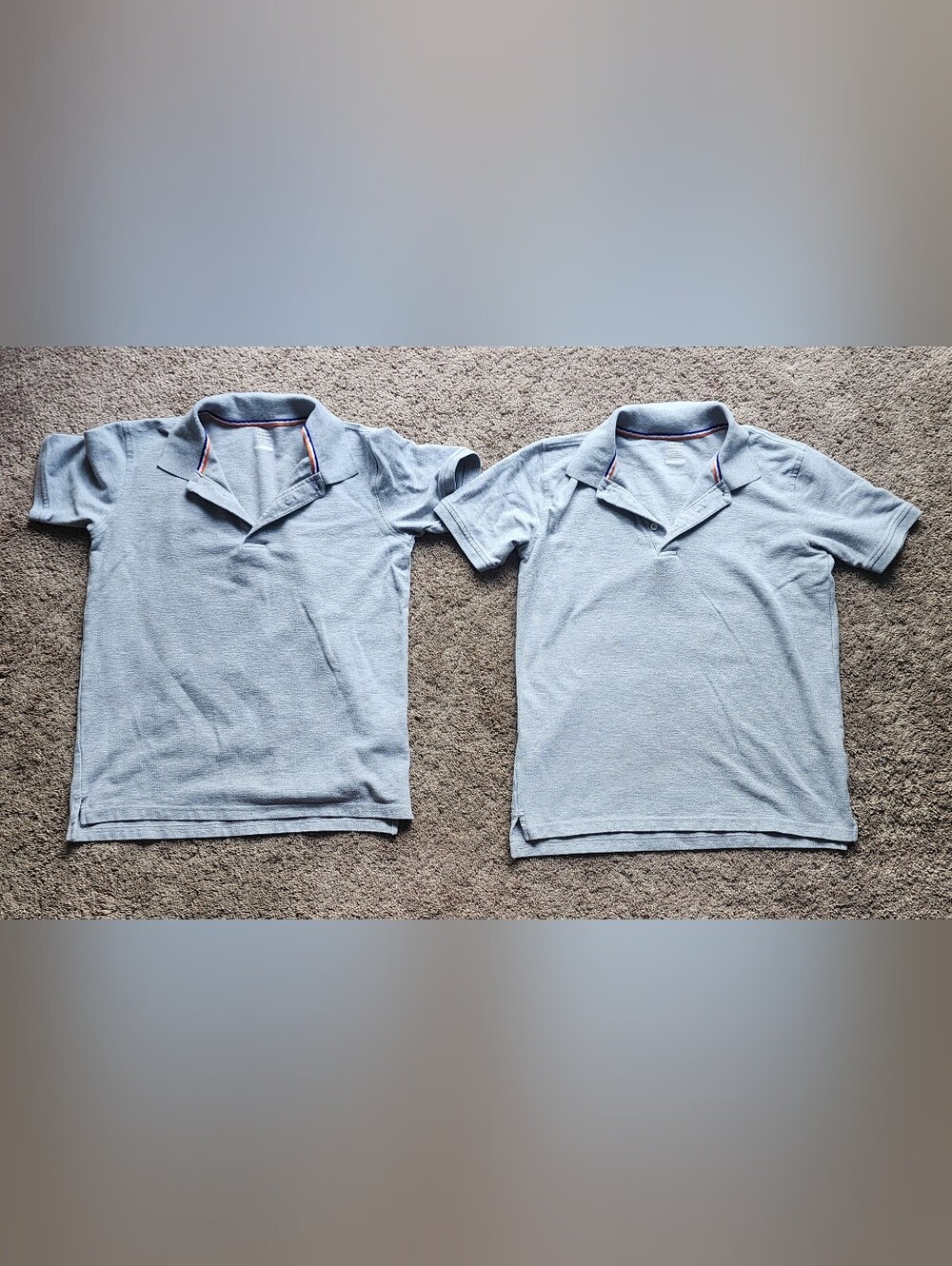 Boys Gray Uniform Shirts Size 18-20 (XXL) By French Toast, Set Of Two Shirts